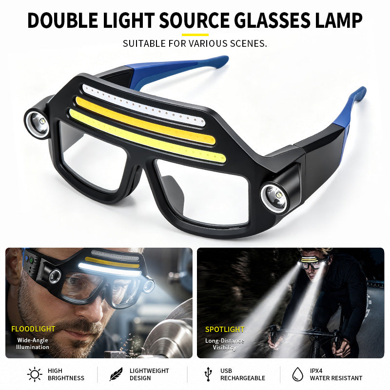 5-Light Source LED Motion-Sensing Headlamp | 7 Lighting Modes + Motion Sensor + Dual Light Sources (COB Flood Light / XTE Spot Light) | Lightweight Headlamp | Outdoor Hiking, Night Fishing, Maintenance, Camping, Cycling