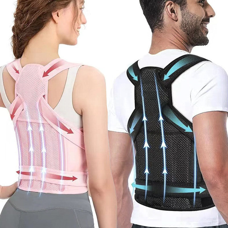 Premium Posture Corrector for Women & Men - Breathable Back Brace with Lumbar Support & Adjustable Shoulder Straps