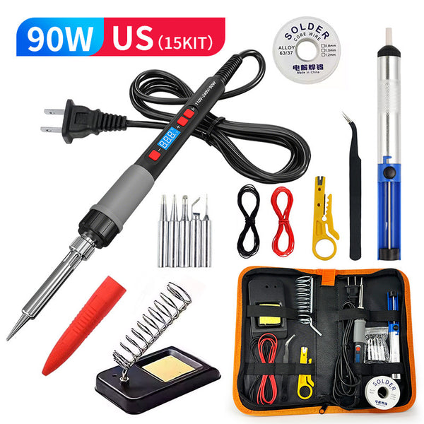 15Pcs Set 90W Smart Constant-Temperature Soldering Iron | Precision Digital Display Soldering | Household Repair Soldering Tool Kit