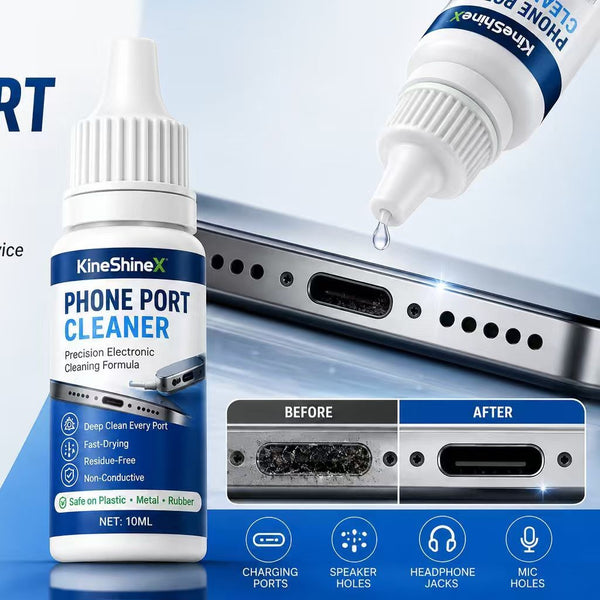 3Pcs Phone Port Cleaner – 20ml/pc Precision Electronic Cleaning Kit | Deep Clean Charging Ports, Speakers & Headphone Jacks | Fast-Drying, Non-Conductive, Residue-Free