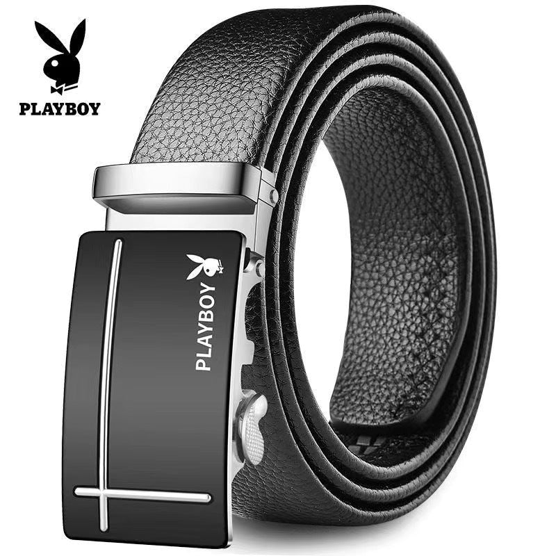 Men's Genuine Leather Buckle Belt | Business-Casual Top-Grain Cowhide Belt | 120-Centimeter Extra-Long Versatile Belt