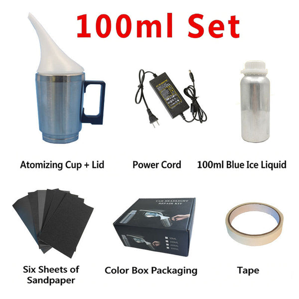 Car Headlight Restoration Kit | Blue Ice Restoration Solution – Restores 99% of Transparency