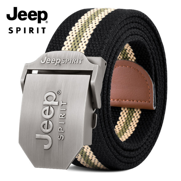 JEEP SPIRIT Luxury Brands Self-buckling Canvas Belt