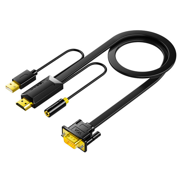 HDMI to VGA Combo Cable with USB and Audio Interface Cable 1/2/3/5 Meters Length