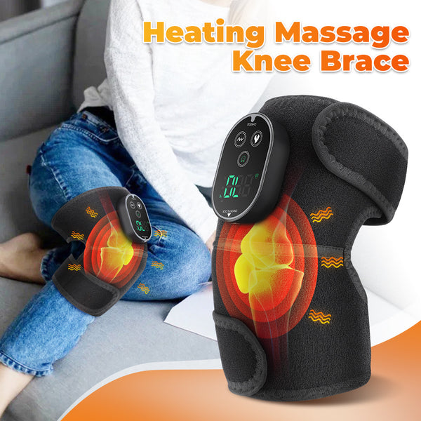 3 in 1 Shoulder Knee Eblow Heated Vibration Knee Wireless Electric Massager Pad for Joint Pain Relief Health Care Shoulder Arthritis Support Belt