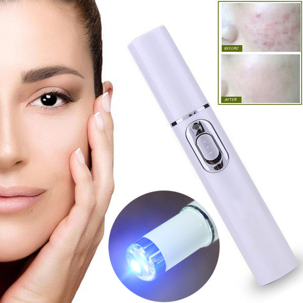 Heated Blue Light Acne Treatment Pen Eye Massager Eye Massage Wand Eye Beauty Device Acne Treatment Device