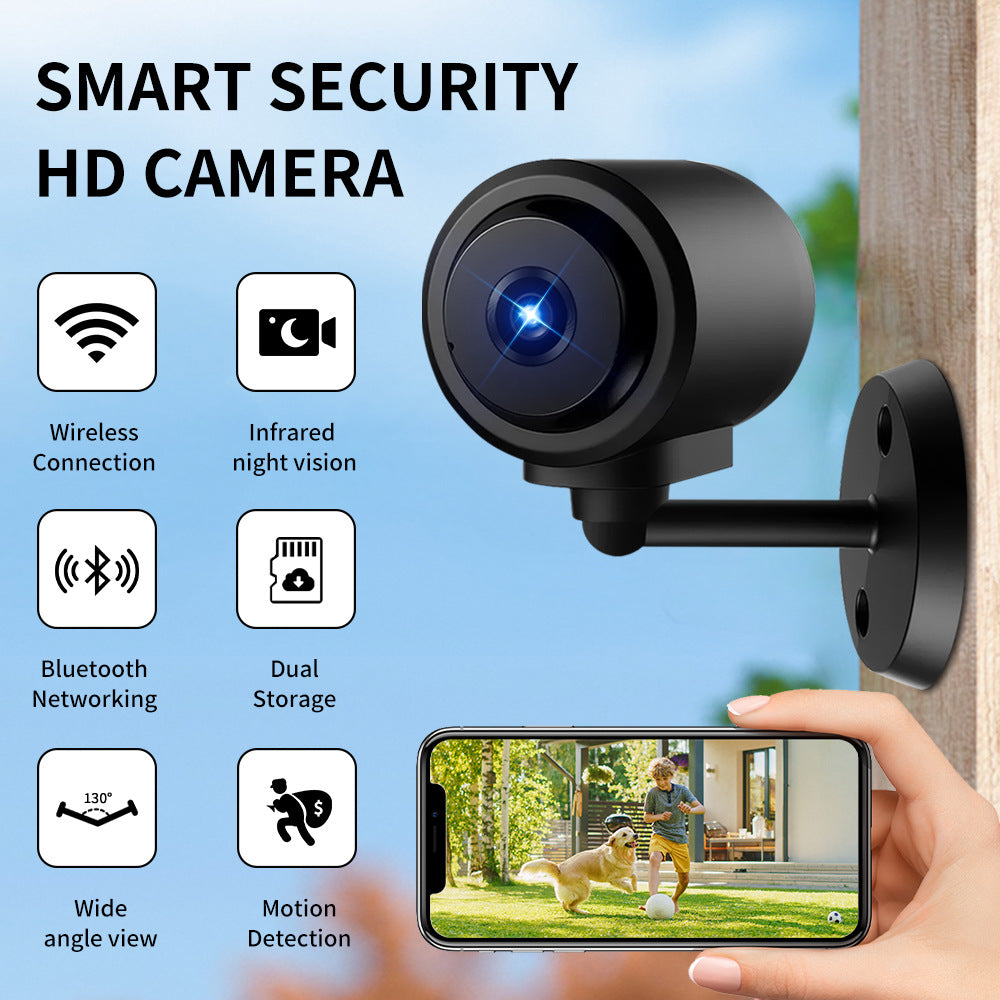 1080P HD Wireless Smart Security Camera with 32GB Card | 130° Wide-Angle Infrared Night Vision | Dual Bluetooth and Wi-Fi Connectivity | Motion Detection and Dual Storage | Indoor Home Baby/Pet Monitoring