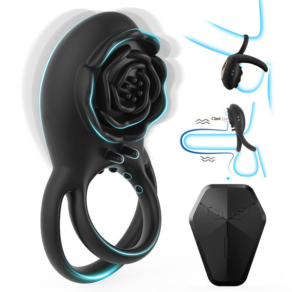 Penis Locking Erection Delayed Ejaculation Ring Erection Aid Couple Sharing Vibrating Ring