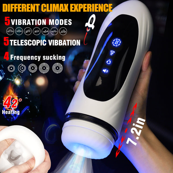 Electric Fully Automatic Telescopic Suction Heating Vibration All-in-One Device