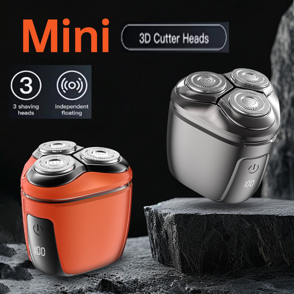 Men's Mini 3D Smart Magnetic Floating Three Blade Electric Shaver USB Charging Waterproof Digital Display
