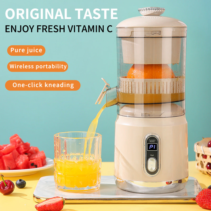 Portable Multi-Function Electric Juicer with Pulp Separation Compact Cordless Juicer, Fresh Orange Juice Maker