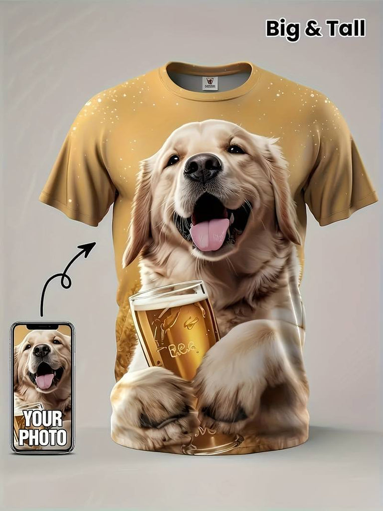 3D Short Sleeve Personalized Unisex T-Shirt for the whole family Puppy Animal Print T-Shirt Summer Breathable Sweatproof Top