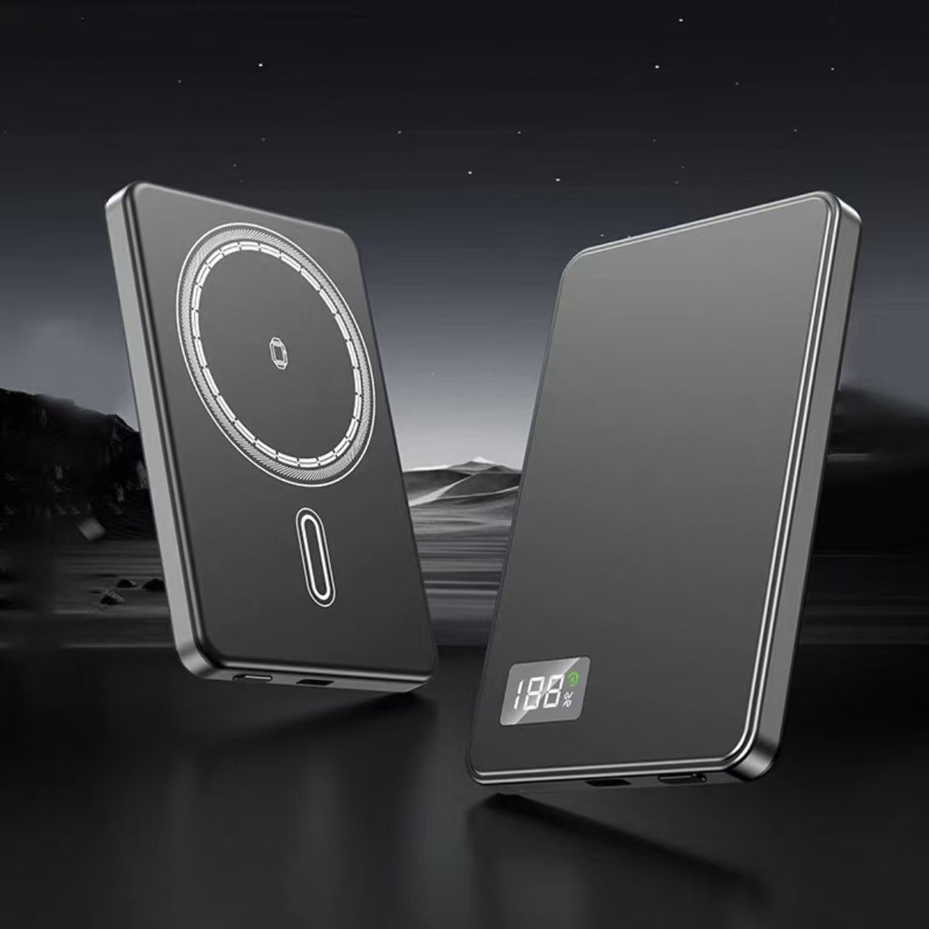 10000mah Ultra-thin Magnetic Wireless Power Bank PD22.5W Titanium Powerbank Super Fast Charge Portable Battery For iPhone Samsung Magsafe