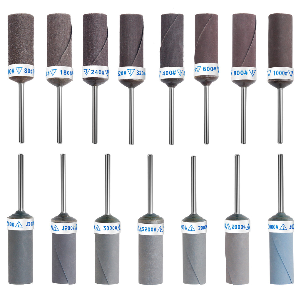 15Pcs Electric Sander Sanding Stick and Disc Set | Full Grit Range: 80–7000 Grit | Sanding and Polishing Tools for Wood Carving and Metal Jewellery