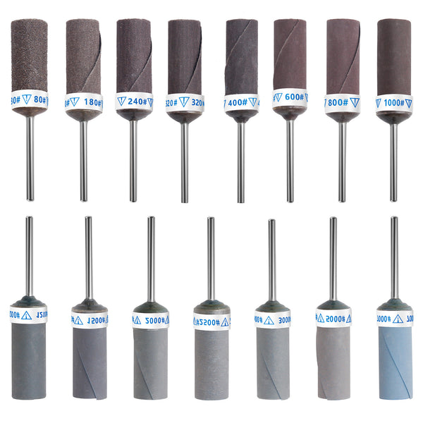 15Pcs Electric Sander Sanding Stick and Disc Set | Full Grit Range: 80–7000 Grit | Sanding and Polishing Tools for Wood Carving and Metal Jewellery