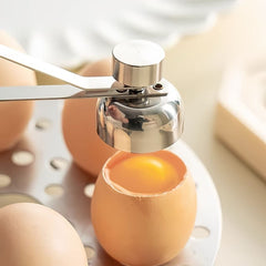 2Pcs 304 Stainless Steel Egg Cracker Small+Large Set Effortless Egg Cracking Preserves Shape Without Shell Fragmentation