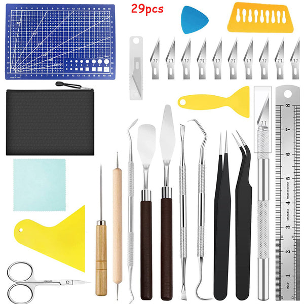 29Pcs Precision Craft Tool Set, Weed vinyl, DIY Art Cutting, Hobby, Scrapbooking ect