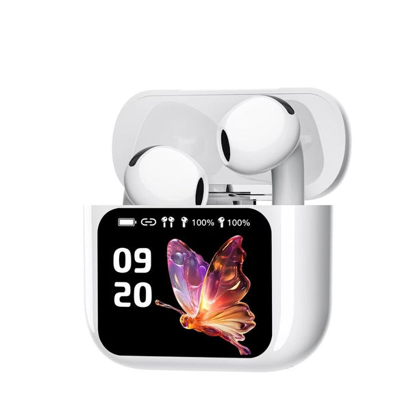 Smart Touch Screen Bluetooth Wireless Earphones Rechargeable Long Range Intelligent Noise Reduction In Ear Earphones APP Control