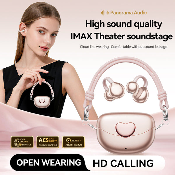 New Handbag Styles Clip-on Bluetooth Earphones Open-ear AI Smart Wireless Earphones Creative Gift for Women