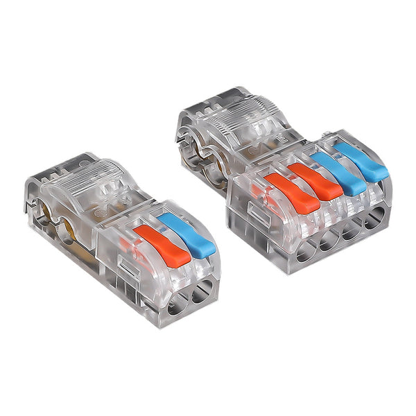 10Pcs No-break Wire Plug-in T-type Quick Terminal Block T11/T22/T24 Split Wire Quick Terminal Block