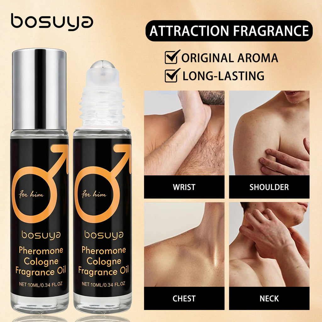 3Pcs Pheromone-Infused Men’s Roll-On Perfume | A fresh, long-lasting fragrance that mimics natural body odour, with a cooling effect and quick-drying formula