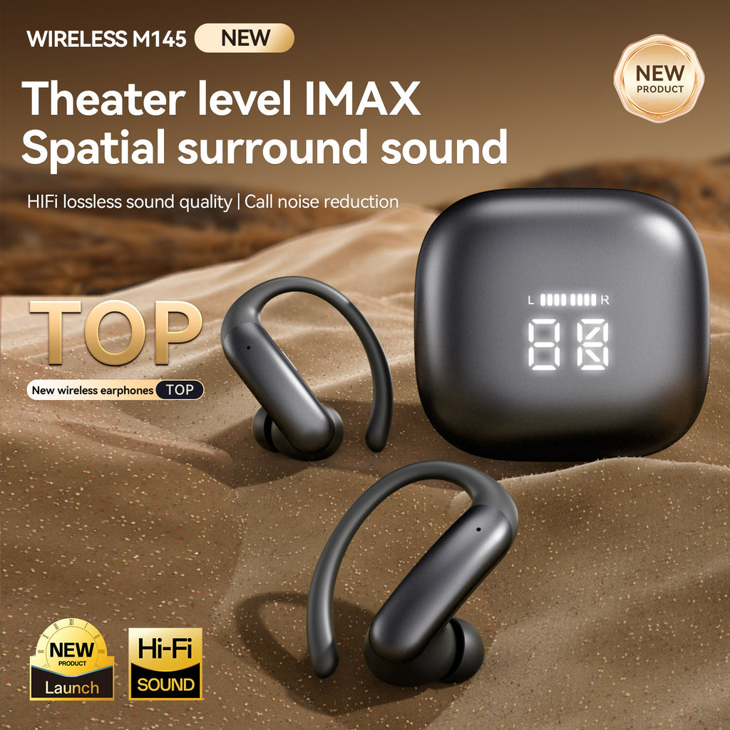 Smart New OWS Open-Ear Bluetooth Headphones Semi-In-Ear Design Wireless 5.0 Dual-Core Hi-Fi Lossless Audio Panoramic Immersive Stereo 60H Extra-Long Battery Life  Sports & Running Specialised Microphone with Noise-Cancelling for Calls