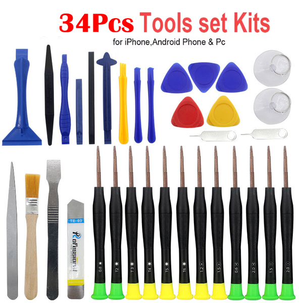 34Pcs Precision Instruments Mobile Phone Repair Tools Disassemble Repair Kit