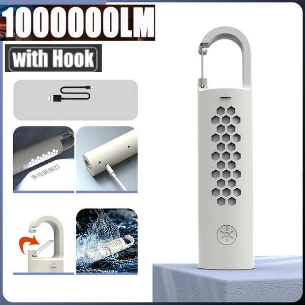 100000 Lumens XPG Mini Bright LED Flashlight Built-in 2000mAh Lithium Battery USB Rechargeable Keychain Keychain Hanging