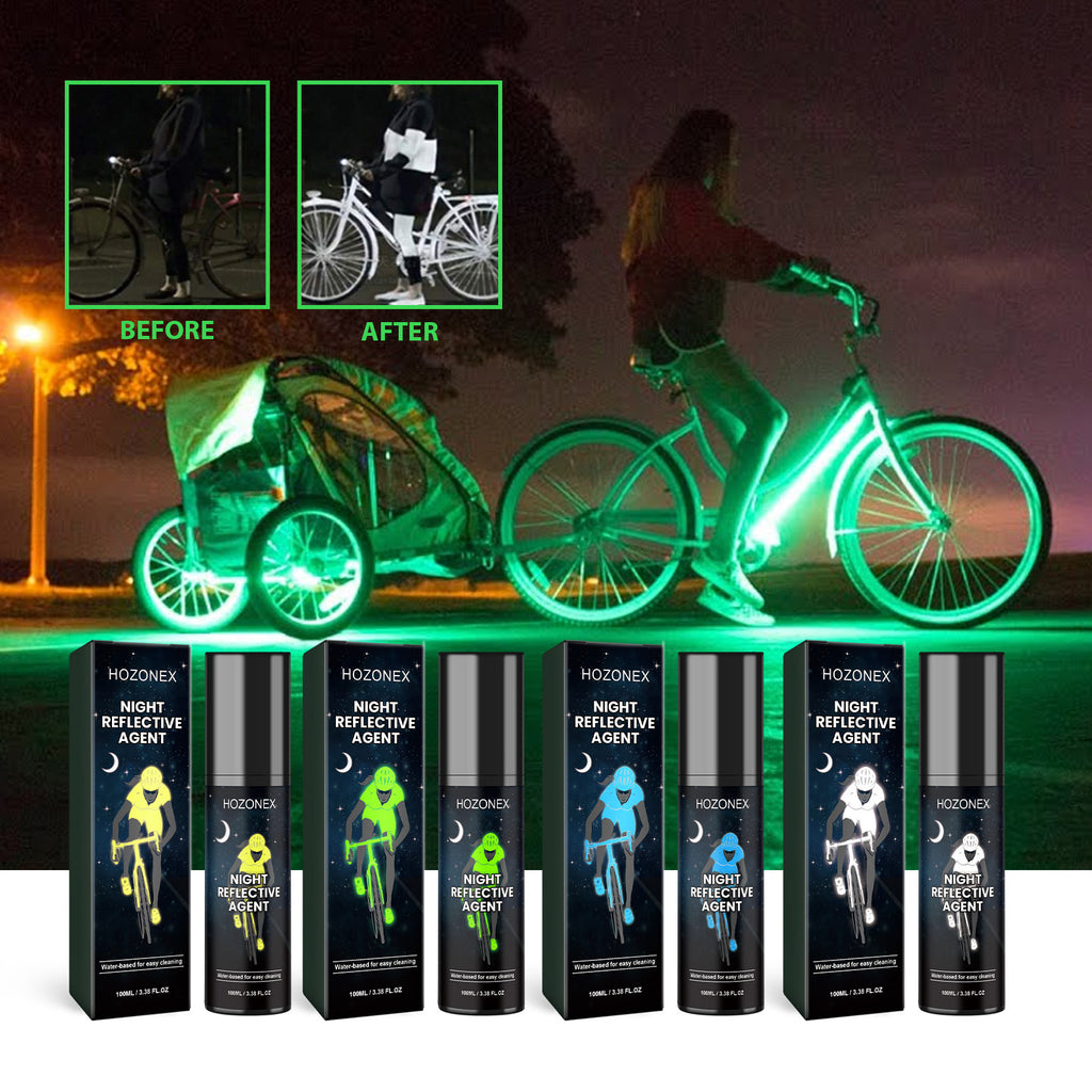 100ml Nighttime Reflective Spray Bicycle and Motorcycle Clothing Glow-in-the-Dark Warning Markings Eco-Friendly Fluorescent Nighttime Spray