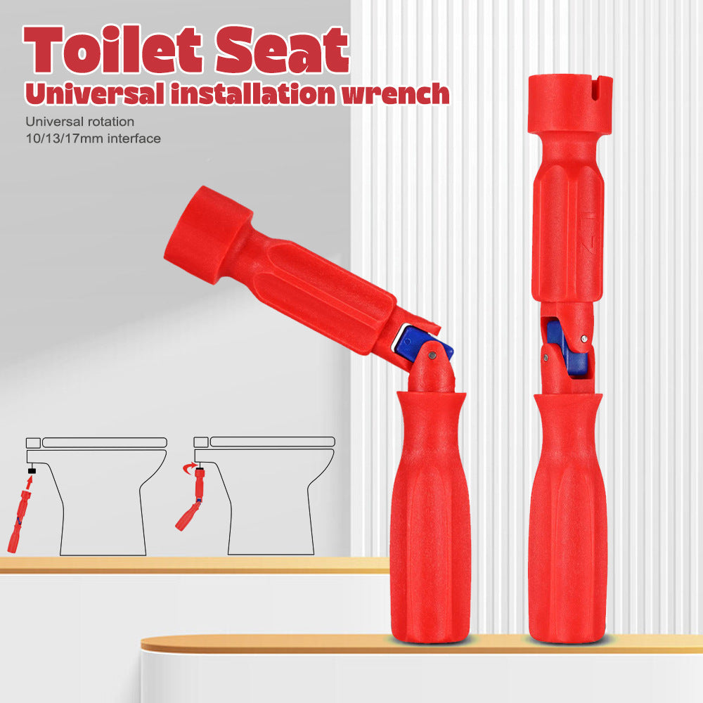 Universal Toilet Seat Wrench | 10/13/17mm Multi-Size Installation Tool | Anti-Slip & Portable Bathroom Wrench