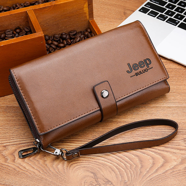 Luxury Men’s Clutch Fashionable Handbag: Multifunctional, Multi-compartment Trendy Clutch Bag in Water-Resistant, Scratch-Resistant Leather – Spacious Mobile Phone Case
