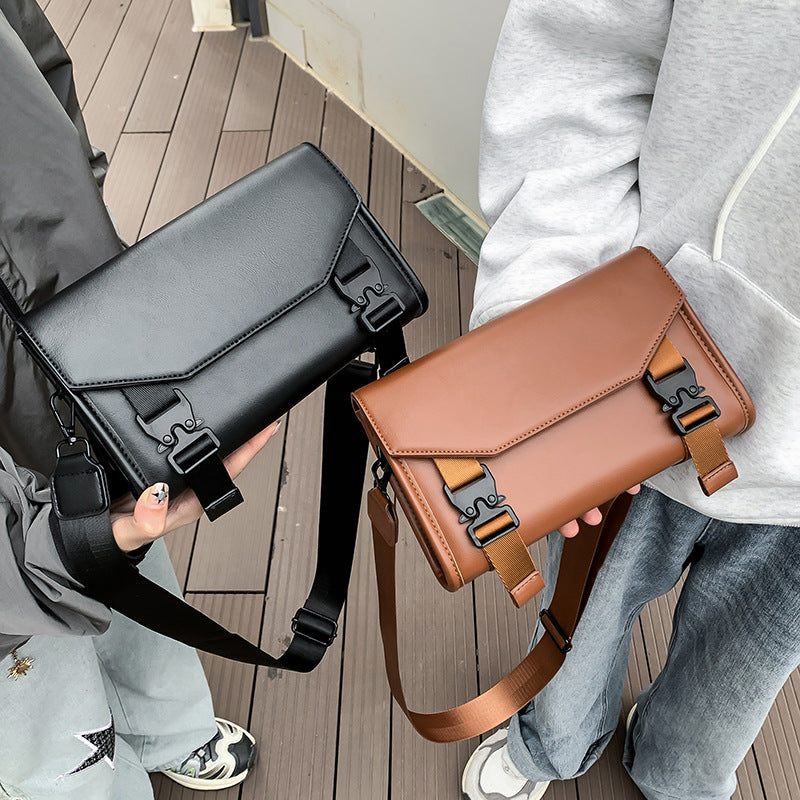 Premium Trendy Crossbody Bag | Clutch-Style | Commuter Messenger Shoulder Bag | Unisex Design with Locking Buckle