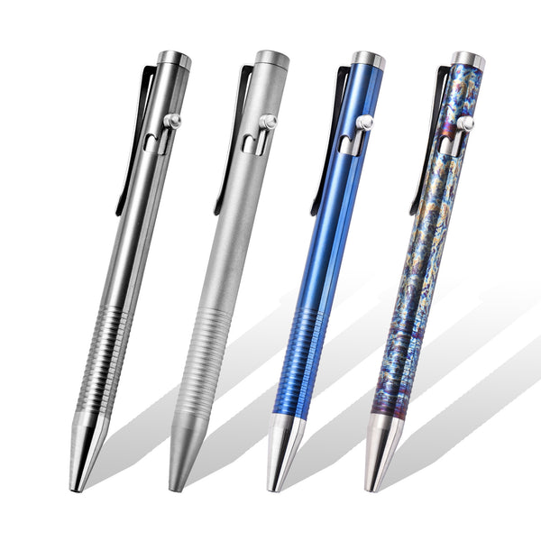 Premium Titanium Alloy Tactical Pen｜Bolt-Action Switch Design｜Portable Window-Breaker Self-Defence Pen｜EDC Multi-Functional Tactical Tool｜G2 Refill｜Outdoor Personal Defence Pen