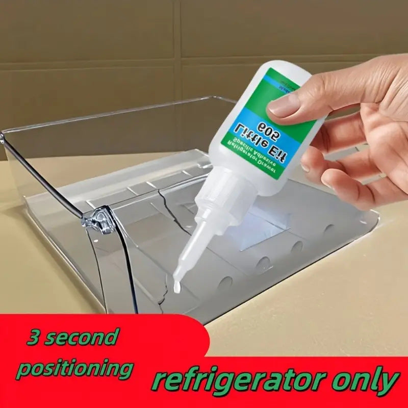 3Pcs All-Purpose Quick-Drying Adhesive for Refrigerator Drawer Brackets, Trays, and Glass Door Repairs