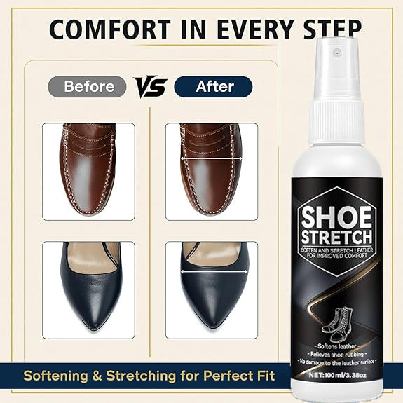 100ml Professional Leather Softener Spray for Shoes—A leather softener for tight shoes, boots, and more | Loosens shoes and relieves pressure points