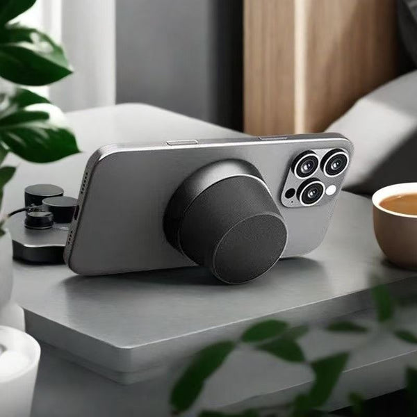 Mini Multifunctional Wireless Speaker Strong Magnet Magnetic Fabric Stand for Cell Phone Computer Outdoor Fridge Bike