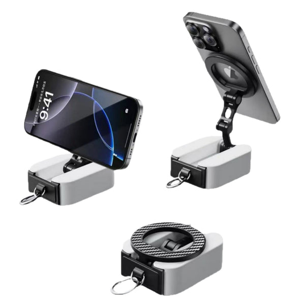Magnetic Foldable Extendable Phone Holder Airplane High Speed Rail Stand Portable Desktop Multi functional Travel Fitness Vlog Kitchen Live