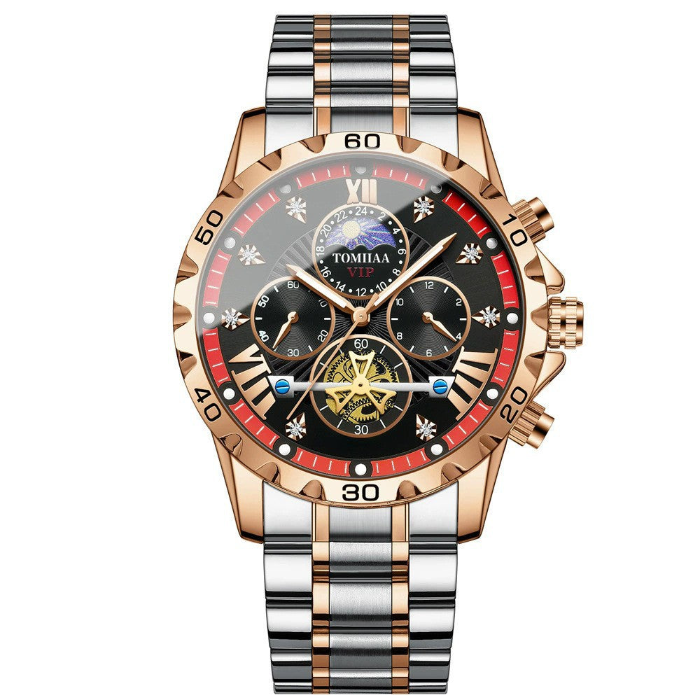Luxury Business Quartz Watch Unisex Water-Resistant Luminous Chronograph