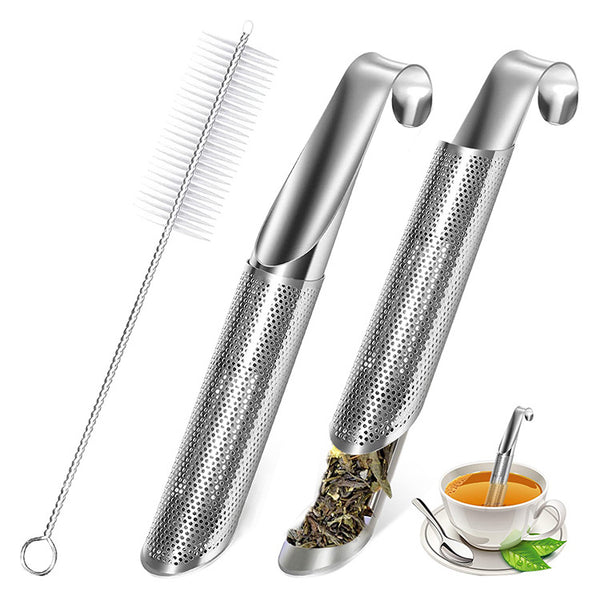 Stainless Steel Tea Infuser Creative Pipe Design Metal Tea Strainer for Mug Fancy Filter for Puer Tea Herb Tea Tools Accessories