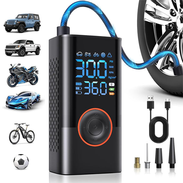 30s Fast Filling Mini Portable Tire Inflator Power Bank Multi-function Air Compressor Lighting Automotive Tyre Inflator Inflatable Pumps