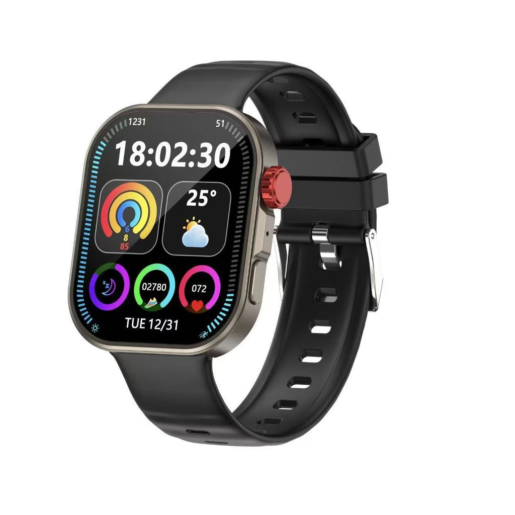 2.01-inch HD display Smartwatch | Bluetooth calling | 24/7 heart rate and blood oxygen monitoring | 7-day battery life | Over 100 workout modes | Ultra-slim titanium body | Compatible with iOS and Android