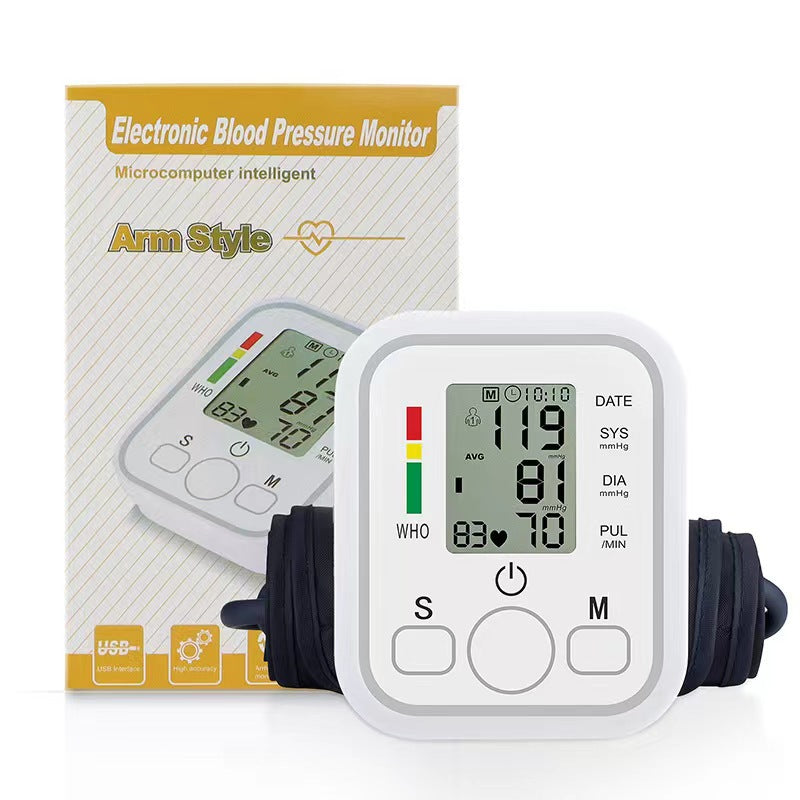 Fully Automatic Smart Arm Blood Pressure Monitor | Large HD Screen · One-Button Measurement · Memory for 99 Readings per Person
