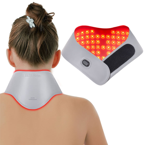 Cervical Spondylosis Treatment Red Light Therapy Neck Massage Pad Near Infrared Light Therapy Pad 660nm 850nm LED Heating Neck Pain Relief