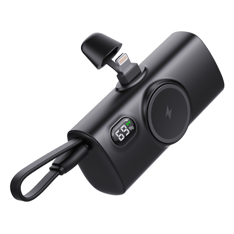2-in-1 iPhone Android Apple Watch Keychain 5000mAh Power Bank iPhone Lightning connector and Android Type-C connector