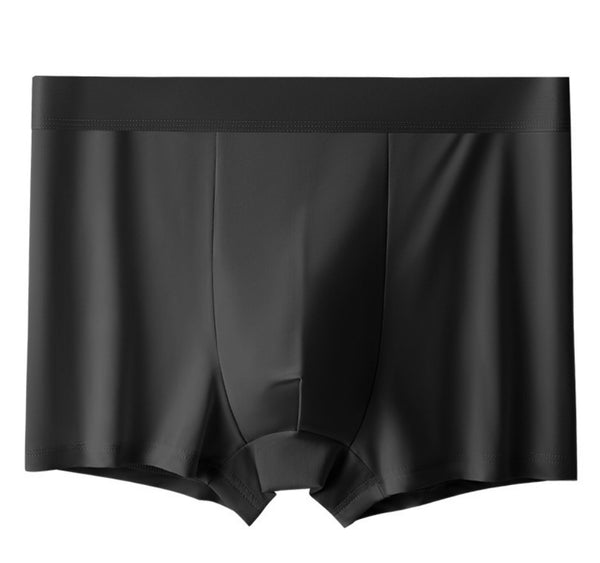 Men's Solid-Color Ice Silk Boxer Briefs | Cool, Breathable, Seamless Ice Silk Boxer Briefs