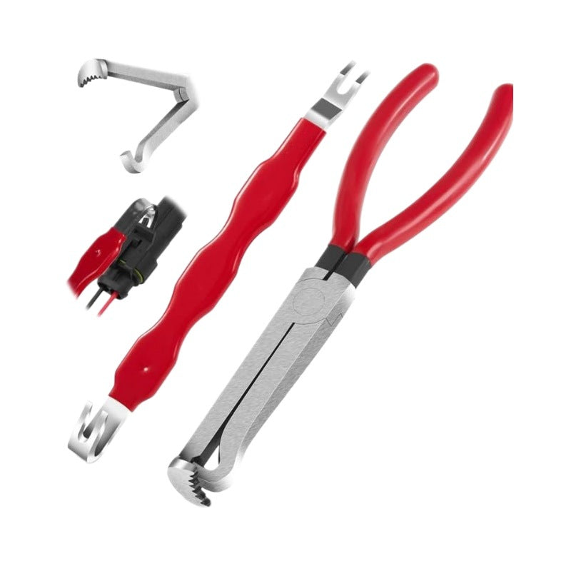 2-Piece Automotive Electrical Connector Removal Pliers Set｜Double-Ended + Single-Ended Combination｜Multi-Angle Operation｜Effortlessly Remove Locked Wire Harnesses｜Narrow Space Specialised｜Connector-Safe