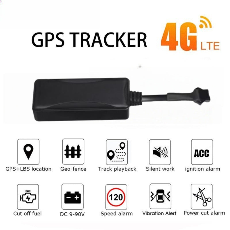 4G LTE Vehicle GPS Tracker, Real Time Tracking APP, Remote Cut Off Fuel Engine Immobilizer, Geo fence, Power Cut Alarm for Car Motorcycle Truck Scooter E-bike 9-90V