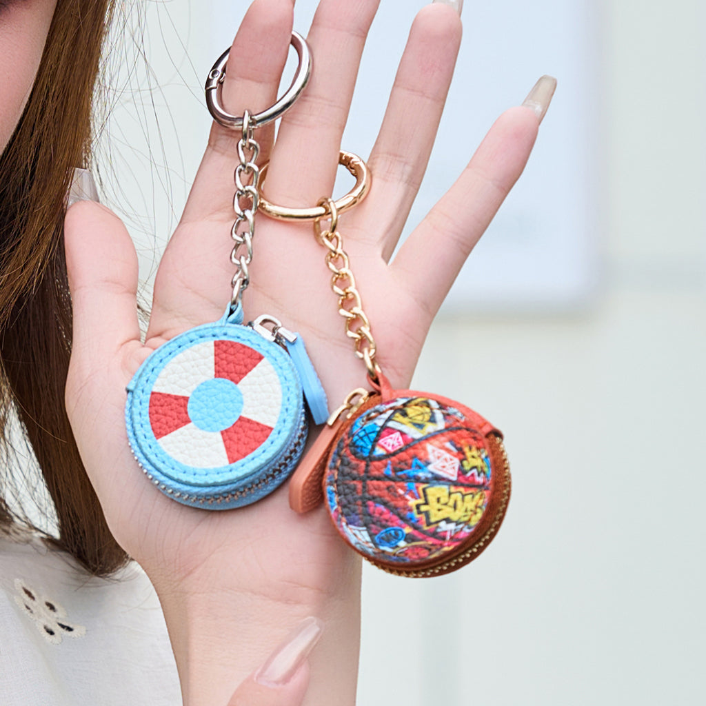 World Cup Sports-Style Mini Zipper Coin Purse Keychain | Bag Charm