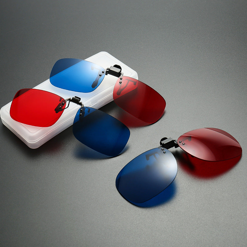 Red-Blue 3D Clip-Ons | Break-Resistant · Entertainment · Education · Amblyopia Training