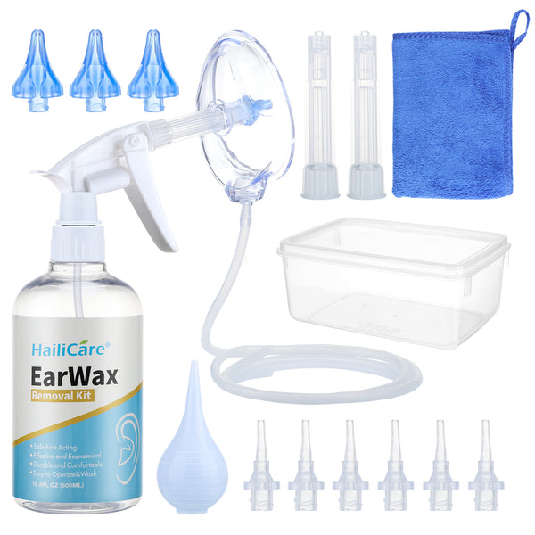 Professional Ear Cleaning Kit | Safe At-Home Ear Irrigator | Earwax Removal Tool (500ml Large Capacity)